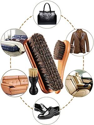 Stone and Clark 12pc Shoe Polish & Care Kit, Leather Shoe Shine Kit with Brown Wax, Shoe Brushes for Polishing, Compact Shoe Cleaning Kit