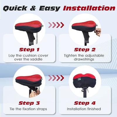  Zacro Bike Seat Cushion - Padded Gel Bike Seat Cover for Men &  Women Comfort, Extra Soft Bicycle Saddle fit with Peloton, Spin Stationary  Exercise : Sports & Outdoors