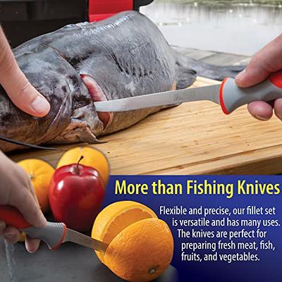 Wild Fish 7-Piece Fillet Set - Knives for Fishing: Fillet, Bait & Frozen  Fish Knife with Sharpener, Cutting Board and Carry Case. - Yahoo Shopping