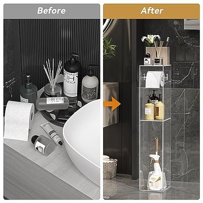 Clear Acrylic Toilet Paper Storage Tower