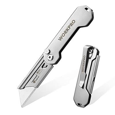 WORKPRO EDC Folding Utility Knife, Mini Box Cutter with Quick Open Axis  Lock, Quick Change Blade Razor Knife, Foldable Small Pocket Knife with Belt  Clip - Yahoo Shopping