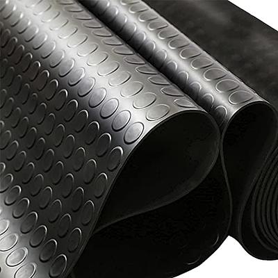 3MM Rubber Flooring Matting Heavy Duty Black Mat Anti Slip Garage COIN