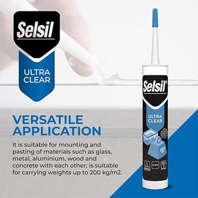 SELSIL Ultra Crystal Clear Mounting Adhesive & Sealant – Indoor & Outdoor  Adhesive Tough & Flexible Construction Adhesive, 100% Transparent Bonding  and Sealing Waterproof Adhesive (9.8 fl oz/290 mL) • Welcome to