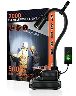 Tresda LED Rechargeable Work Light with Clamp, 2100LM Super Bright COB  Magnetic Work Light with 3 Light Modes, 270° & 180° Rotation, Waterproof