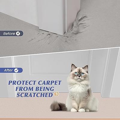 Carpet Protector for Pets - Cat Carpet Protector for Doorway, Anti Scratch  Under Door Cat Scratch Protector Mat, Easy to Cut Plastic Carpet Scratch