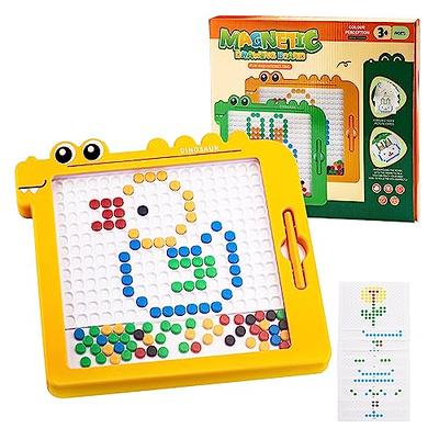 Lqyoyz Magnetic Drawing Board for Kids - Magnetic Dot Board with LED Light  MDB T