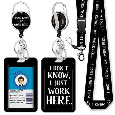 Cute ID Card Holder Badge Reel Retractable W/ Neck Strap Lanyard