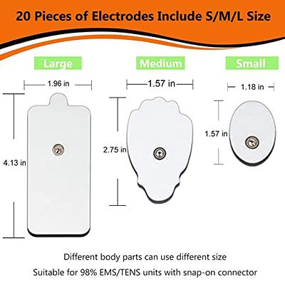  NueMedics Pack - 20 (10 Pairs) Large TENS Unit