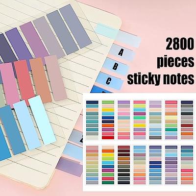 2800PCS Morandi Book Tabs, 14 Sheets Clear Sticky Notes, Sticky Tabs,  Sticky Index Tabs, Colorful Book Annotating Tabs, Page Tabs, Sticky Flags,  Translucent Sticky Note Tabs, Book Annotation Supplies - Yahoo Shopping