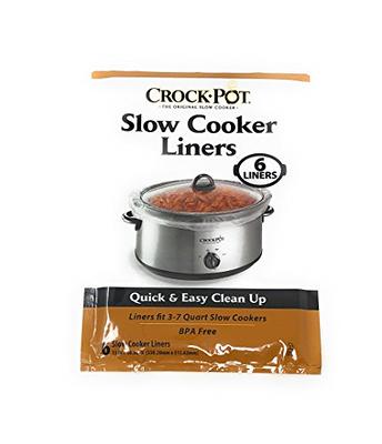 Crock-Pot Slow Cooker Liners Fits 3-7 Quart Cookers 6-Pack Quick