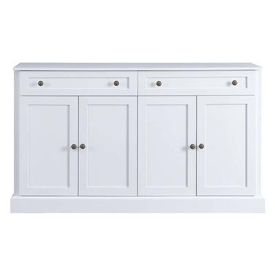 30 in. W x 14 in. D x 72.4 in. H White MDF Freestanding Ready to Assemble  Kitchen Cabinet Storage with 4 Doors wywymnjmnj-24 - The Home Depot