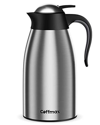 OJOJ 3L/101OZ Thermal Coffee Carafe with Pump, Thermal Beverage Dispenser,  Coffee Airpot Stainless Steel Coffee Carafe for Hot Drinks Silver - Yahoo  Shopping