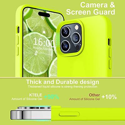 Ktele Compatible with iPhone 15 Pro Max Case, Silicone Upgraded [Camera  Protection] [Soft Microfiber Lining] Full Covered Slim Gel Rubber Case  iPhone