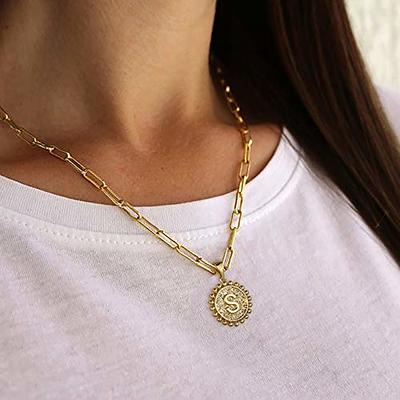 Layered Gold Coin Necklace Set, Women's Jewelry