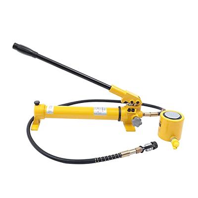 NEWTRY 5 ton Low Profile Hydraulic Jack Porta Power Kit + CP-180 Manual  Hydraulic Hand Pump, Industrial Mini Hydraulic Cylinder, Stroke 0.24”