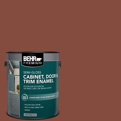 BEHR PREMIUM 1 gal. White Semi-Gloss Enamel Interior/Exterior Cabinet, Door  & Trim Paint 712001 - The Home Depot