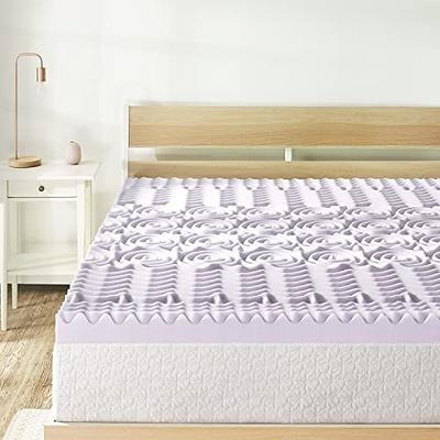 MELLOW 4 in. Queen Cooling Gel 5-Zone Memory Foam Mattress Topper