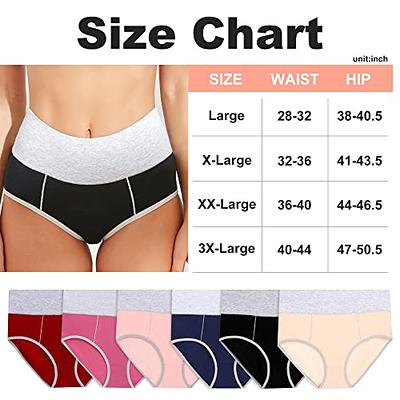Underwear For Women Cotton No Muffin Top Full Coverage Briefs Soft Stretch  Ladies Panties 4 Pack