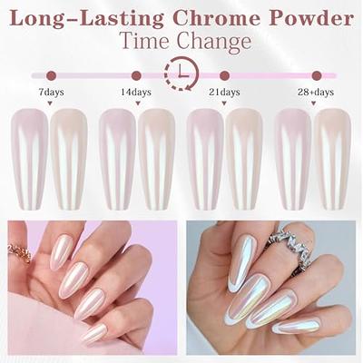 Mirror Nail Chrome Magic Powder  Chrome nail art, Pink chrome