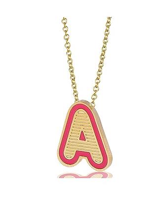 Broken Heart letter M Fashion Jewellery Valentine Gift Alphabet Heart Chain  Necklace pendant for girls women men boys girlfriend Jewellery Gold-plated