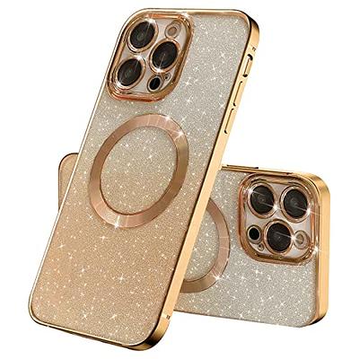 MGQILING Compatible with iPhone 14 Pro Max Magnetic Glitter Case, Luxury  Plating Cute Bling Clear Phone Case, Compatible with MagSafe for Women  Girls