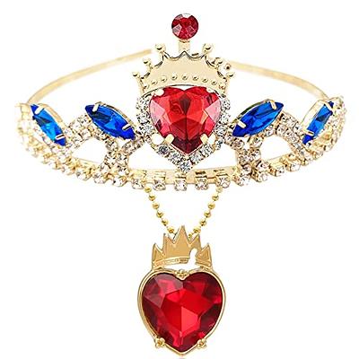 Snapklik.com : Disney Descendants Evie Red Heart Crown Necklace Costume  Jewelry Child Halloween Dress Up Playtime Accessory