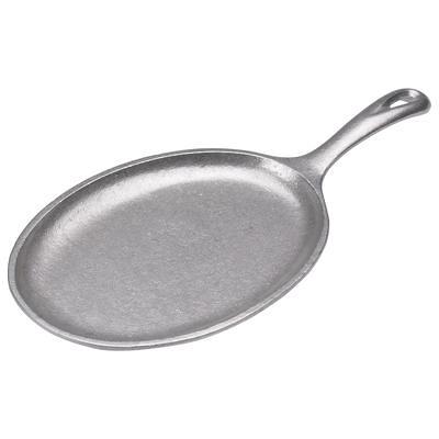 Lodge LOSH3 10 x 7 1/2 Oval Pre-Seasoned Cast Iron Fajita Skillet