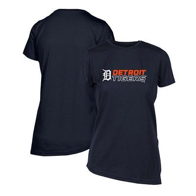 Detroit Tigers Women's Oversized Spirit Jersey V-Neck T-Shirt - Navy