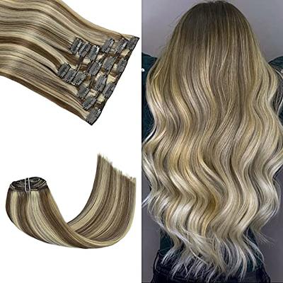 Platinum Blonde Clip in Hair Extensions