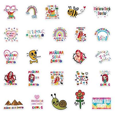  52pcs KAROL G New Album Stickers Mañana Sera Bonito Stickers  TQG Stickers for Girl Teens Vinyl Laptop Stickers Phone Water Bottles  Computer Hydro Flask Bikes Motorcycle Snowboard Hard Hat Car Bumper 