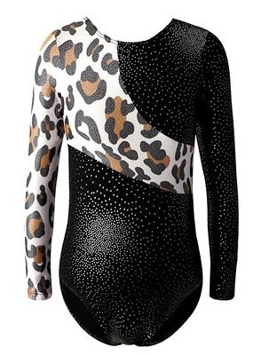 DAXIANG Long Sleeve Sparkle Leopard Gymnastics Leotards for Girls  Gymnastics Outfit Dance Clothes Outfit Leopard 9-10Y - Yahoo Shopping