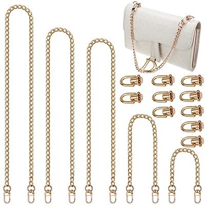 15 Pieces Gold Purse Chain Strap and D Ring Rivets Flat Purse