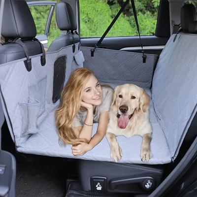 4-In-1 Dog Car Seat Cover, 100% Waterproof Scratchproof Dog Hammock with Big