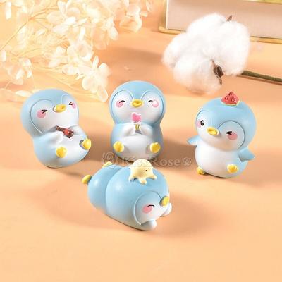 1pc Cute Penguin Shaped Silicone Ice Cube Tray With 4 Cavities