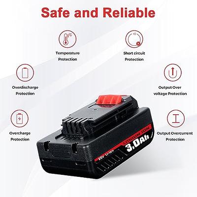 20V Max Li-ion Battery Quick Charger for Black & Decker Porter Cable  Stanley Cordless Power Tools Lithium Baterries