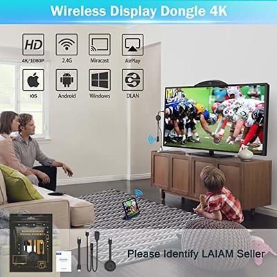  4K HDMI Wireless WiFi Display Dongle Adapter, 2.4G Wireless  Screen Share Display Receiver, Support iOS/Android/Windows/Mac/PC/MacOS to  TV/Projector/Monitor, Miracast, DLNA, Airplay : Electronics