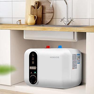 KENUOS Instant Hot Water Heater Electric 110/120V Mini Tank Point of Use  Water Heater,Tr 2.6 Gallon Trailer 1.5KW Kitchen Instant Under Sink Counter