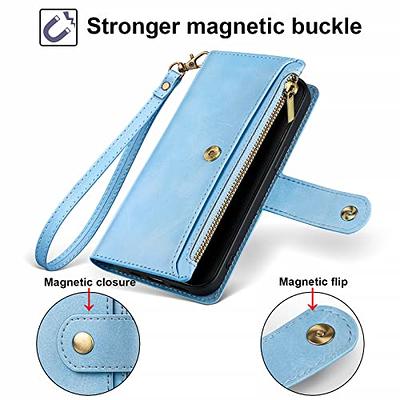Samsung Galaxy S10 MagSafe Case with RFID Blocking Magnetic Wallet Card  Holder Blue