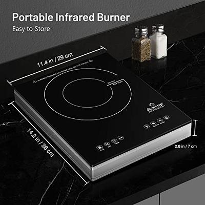  GIHETKUT Electric Cooktop, Built-in 4 Burners Electric Stove Top  by Knob, Hot Plate Electric Control with 9 Power Levels, Child Safety Lock  & 99mins Timer, 220-240V, 7200W: Home & Kitchen