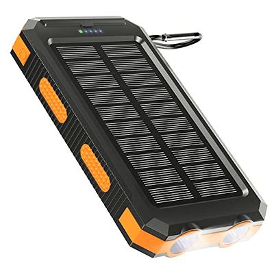 30000mAh Solar Power Bank with Camping Flashlights Fast Charging