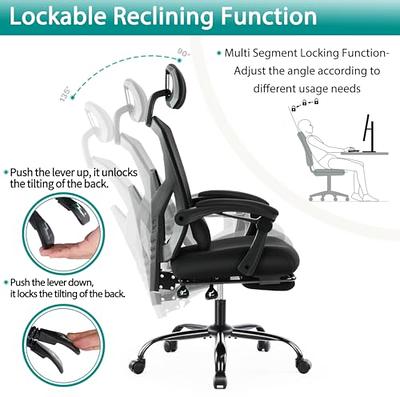 Memobarco Office Chair, Ergonomic Desk Chairs with Flip Up Armrest and  Lumbar Support, Computer Mesh Chair with Adjustable Headrest and Tilt  Function