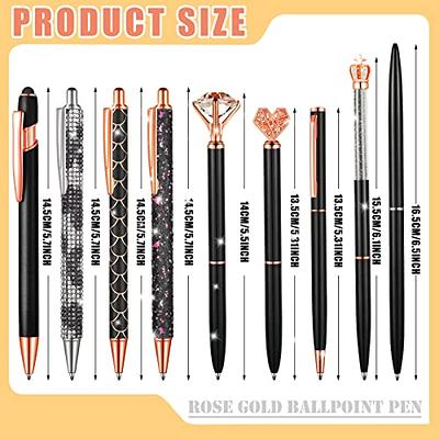 9 Pcs Ballpoint Pens Set Metal Crystal Diamond Pen Glitter Pen for  Journaling Black Ink Pretty Cute Pens Fancy Pens Gifts for Women Girls  Christmas Birthday School Office Desk (Black) - Yahoo Shopping