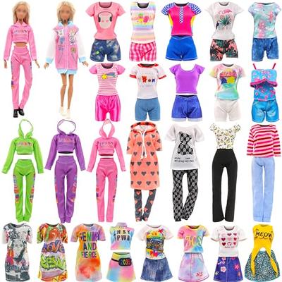 Doll Clothes for 11.5 Inch Girl Doll 20 Pcs Casual Wear Clothes and Doll  Accessories with 10 Pairs Shoes +10 Fashion Doll Dresses