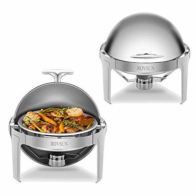 Choice 15 Piece Full Size Disposable Chafer Dish Kit with (3) Wire Stands,  (3) Deep Pans, (3) Shallow Pans, and (6) 4 Hour Wick Fuels