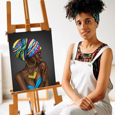 8 Pack 8x10 Inches African Girls Theme Pre Drawn Canvas to Paint, Pre  Printed Canvas for Ladies Sip and Paint Party Favor, Pre Sketched Canvas  for