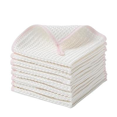 5pk Microfiber Waffle Kitchen Towel And Dish Cloth Set White - Mu