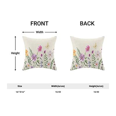 16x16 Inch Outdoor Pillow Inserts Set of Waterproof Decorative Throw 16*16  4