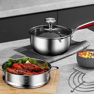 Utopia Kitchen Nonstick Saucepan Set - 1 Quart and 2 Quart - Glass