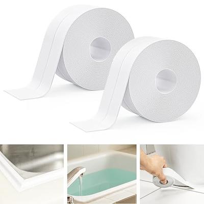 Lusofie Self Adhesive Caulk Tape Waterproof Caulking Sealing Tape for  Bathroom Kitchen PVC Caulk Strip for Tub Toilet Sink Gas Stove Wall  Corner(White, 1.5in x 10.5Ft) - Yahoo Shopping