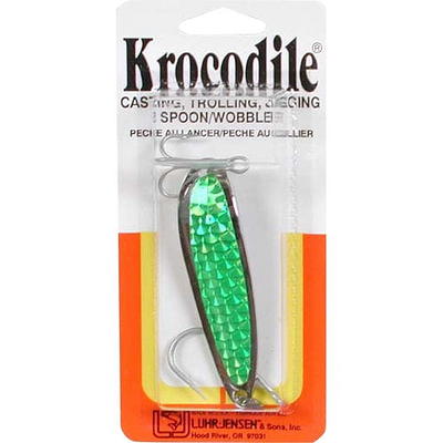 Luhr Jensen Krocodile 1oz Spoon Fishing Lure 3 5/16 Chrome/Flo Green  Prsim-Lite - Yahoo Shopping
